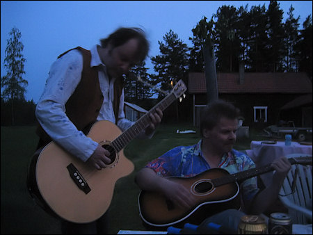 Jam-session i sommarnatten (2008-06-02). Magnus & Stein.